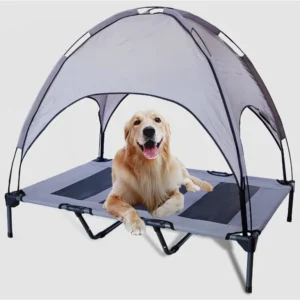 Elevated Cooling Pet Bed with Canopy